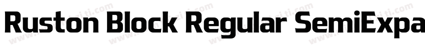 Ruston Block Regular SemiExpanded字体转换
